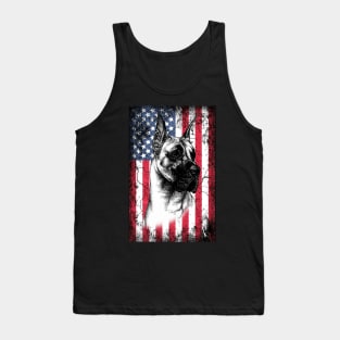 Patriotic Great Danes American Flag Tank Top